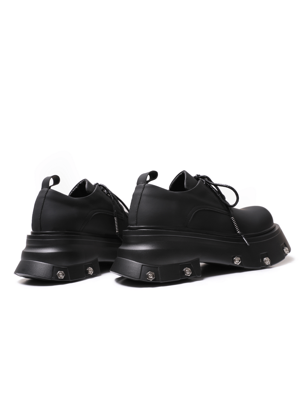Women's Gothic Platform Derby Shoes with Spider Charm