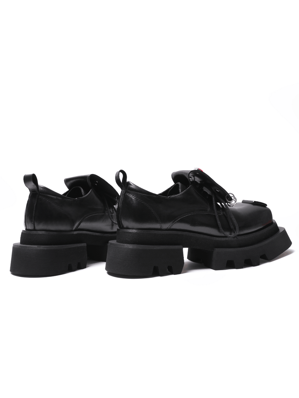 Women's Gothic Platform Loafers with Jeweled Flaps