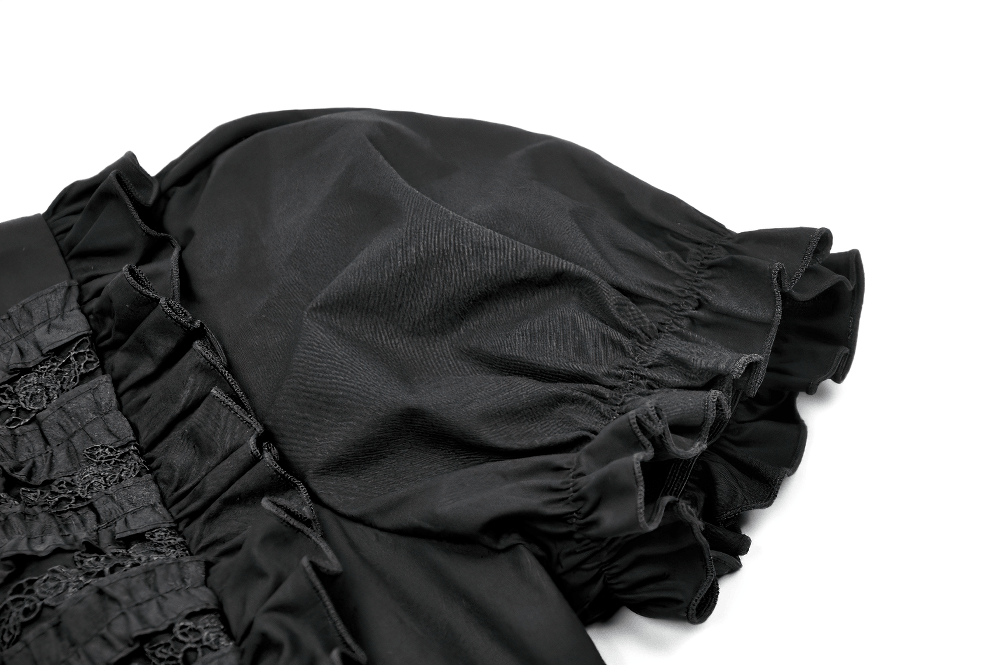 Women's Gothic Ruffle Puff Sleeved Victorian Blouse