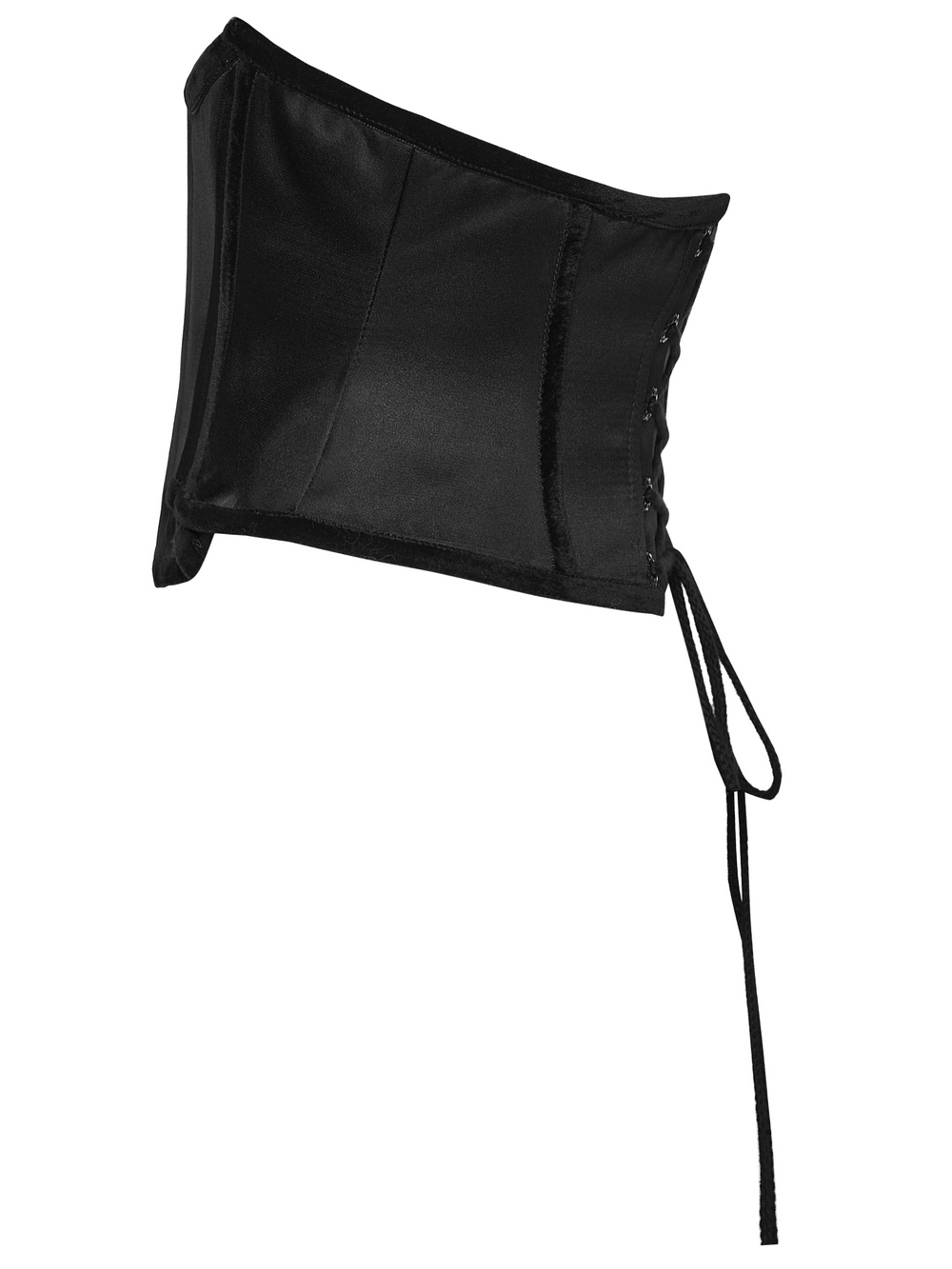 Women's Gothic Satin Underbust Corset with Lace Up
