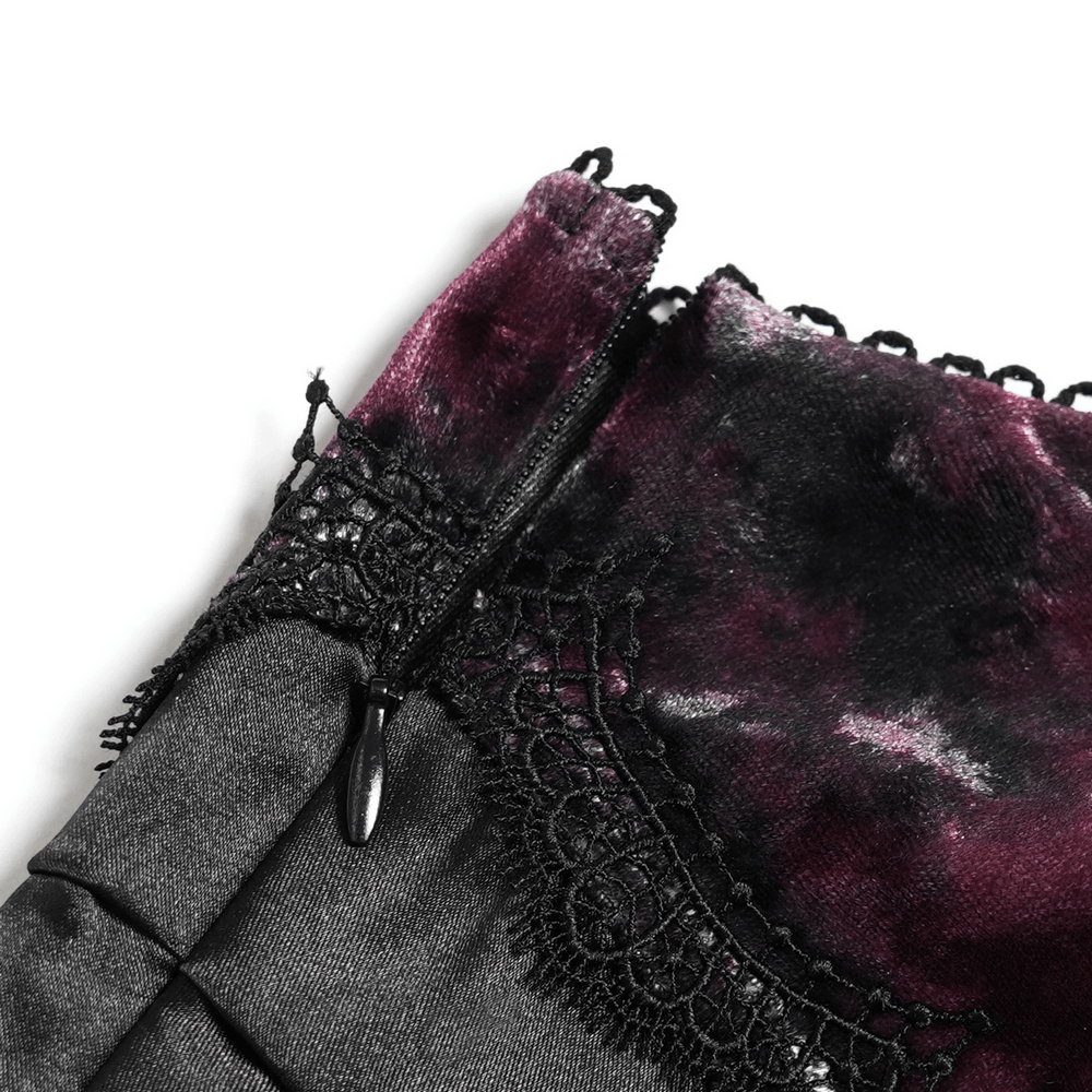 Women's Gothic Tie Dye Lace Up Mermaid Maxi Dress