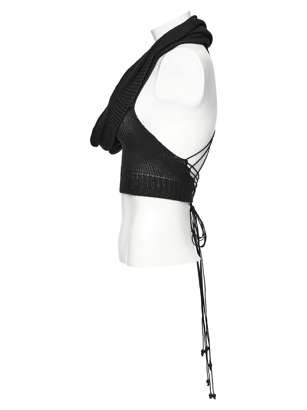 Women's Gothic Wasteland Hooded Knit Crop Top