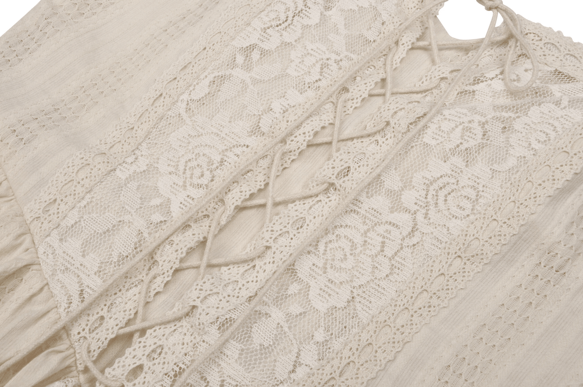 Women's Lace Mini Dress: Ruffled Layers And Floral Detail