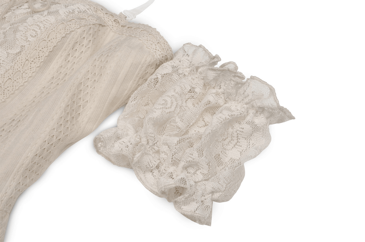 Women's Lace Mini Dress: Ruffled Layers And Floral Detail