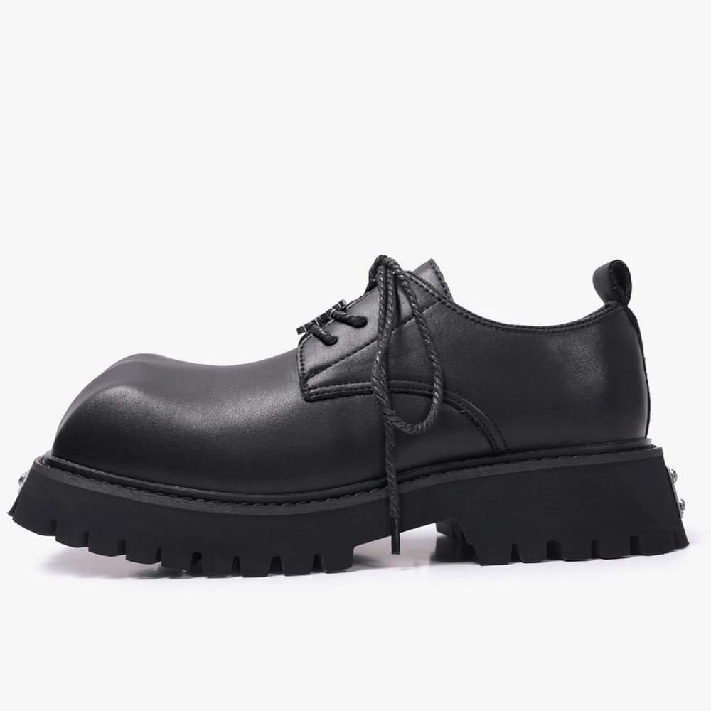 Women's Punk Derby Shoes with Chunky Lug Treads