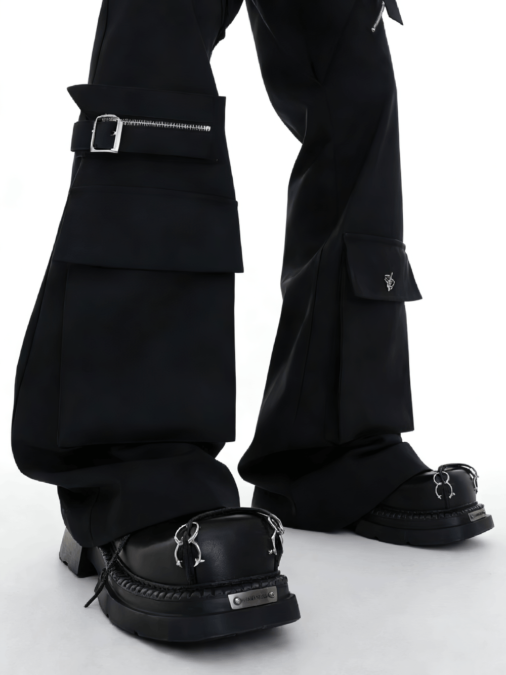 Women's Punk Derby Shoes with Metal Toe Hardware