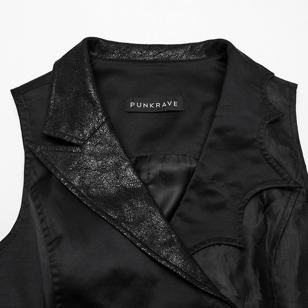 Women's Steampunk Asymmetric Waistcoat with Chain Detail