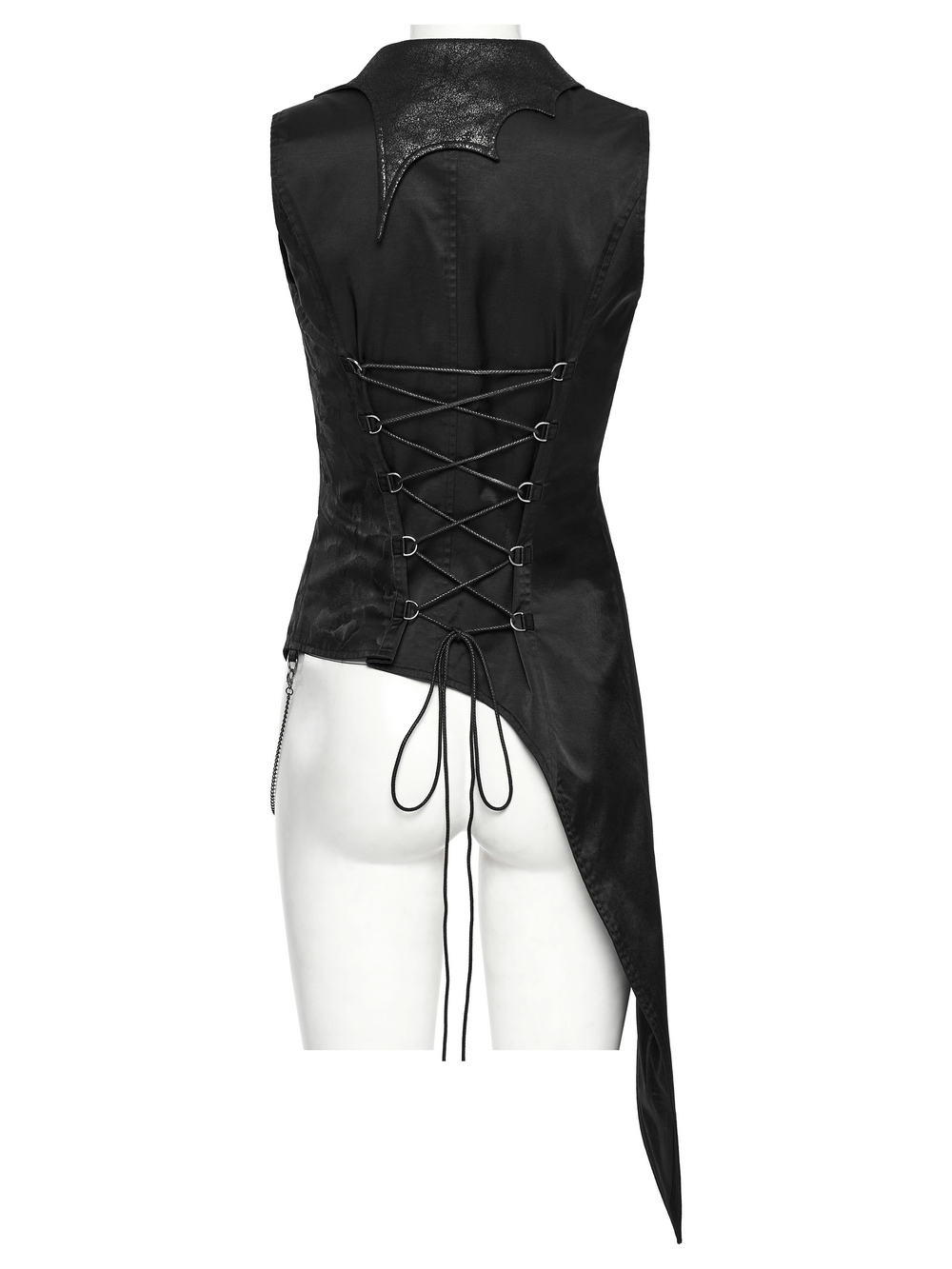 Women's Steampunk Asymmetric Waistcoat with Chain Detail